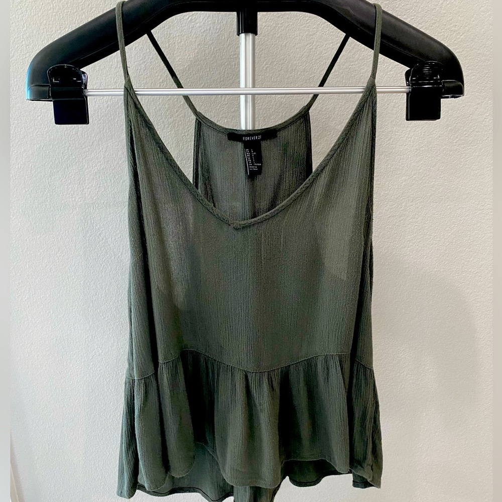 Forever 21 Army Green Tank | Size L